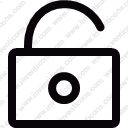 Unlocked interface padlock Unlock