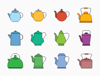 Set of Vintage Teapots