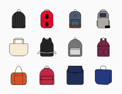 Set of  Various Bags