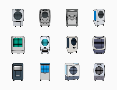 Set of Air Coolers