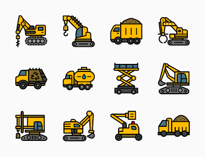 Set of Construction Machines