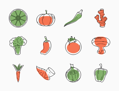 Set of  Vegetables
