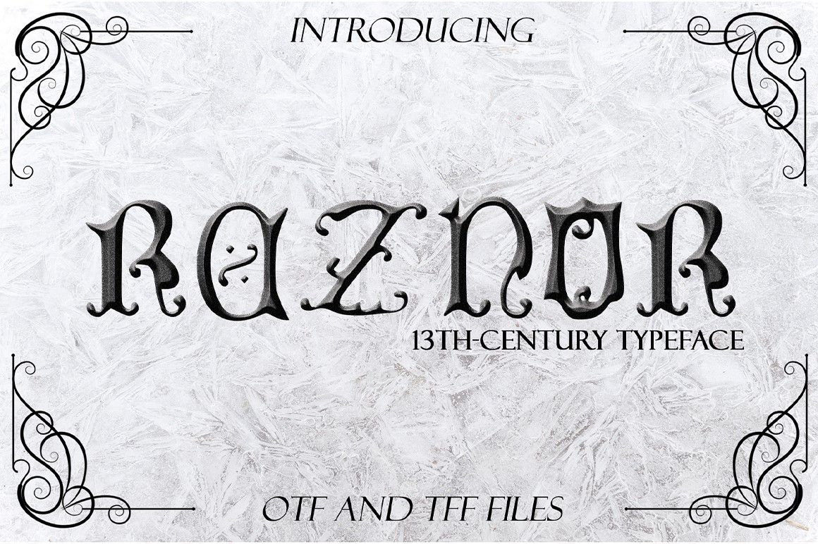 REZNOR, a Blackletter Typeface