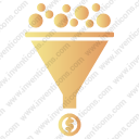 Funnel with coins