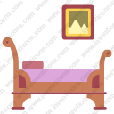 Sleigh bed