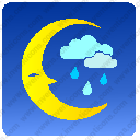 weather night cloud rain moonsvg