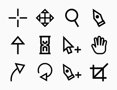 Different cursors