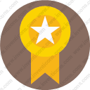 Medal reward star Award gold 1