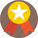 Medal reward star Award gold