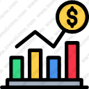 Business Finance SEO Web Bar Chart Profit Analysis Statistics Dollar