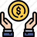 gesture dollar coin dollar sign currency payment dollar