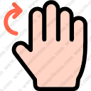 Finger gesture hand multimedia option rotation