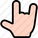 Finger gesture hand rock music