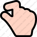 Finger hand multimedia option gesture zoom