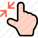 Finger zoom gesture hand multimedia option