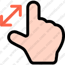 Zoom finger multimedia options gesture hand