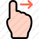 finger swipe leftright multimedia options gesture hand