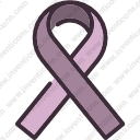 Awareness purple ribbon symbol sign