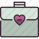 Briefcase Heart Baggage Travel Business Briefcase