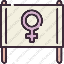 banner gender feminism woman female sign girl