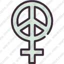 gender feminism peace female woman girl symbol sign