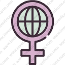 woman feminist gender female girl worldwide symbol sign