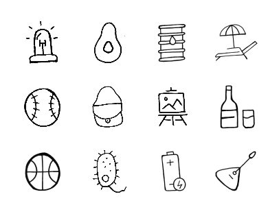 Hand-drawn Icons Set