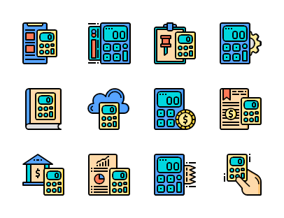 Calculator tools Color Line