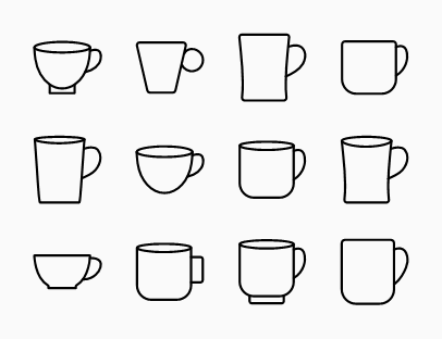 Set of Coffee & Tea Cups