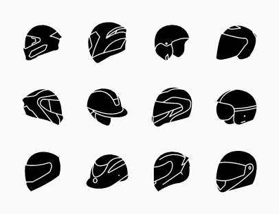 Set of Bikers Helmet