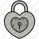 Heart Shaped Padlock