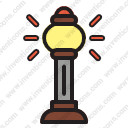 autumn street light
