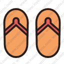 beach vacation summer holiday flip flops