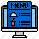 Food delivery Filled outline ONLINE FOOD MENU application order food restaurant food and restaurant