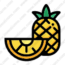 half pineapple