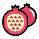 half pomegranate