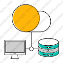 Computer server database cloud