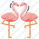 flamingo heart