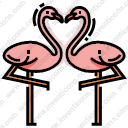 flamingo heart