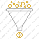 Funnel with coins