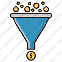 Funnel with coins