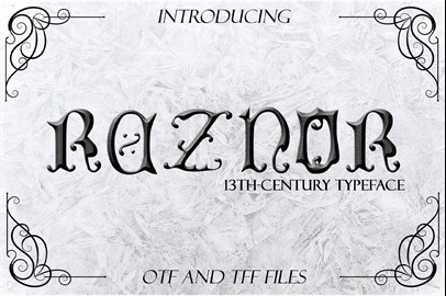 REZNOR, a Blackletter Typeface