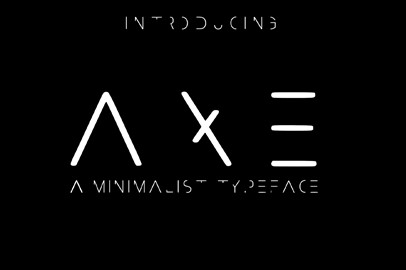 AXE - a Minimalist Typeface