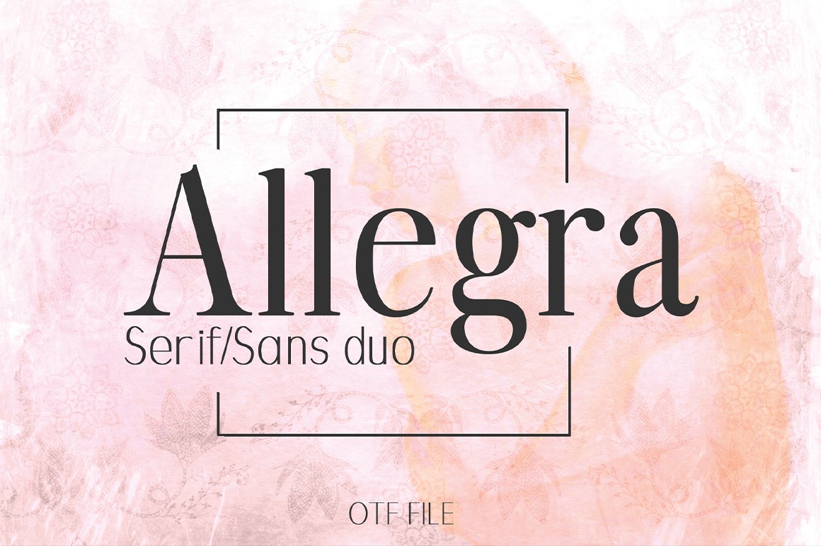 ALLEGRA Typeface: A Beautiful Font Duo