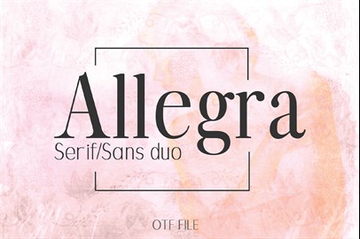 ALLEGRA Typeface: A Beautiful Font Duo