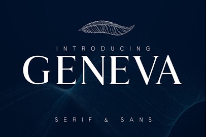 GENEVA Typeface - A family of 8 fonts