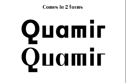 QUAMIR Typeface: A Display Font Duo