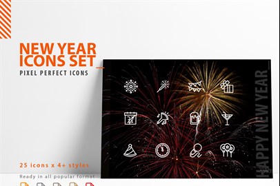 New Year Icons