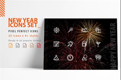 New Year Icons