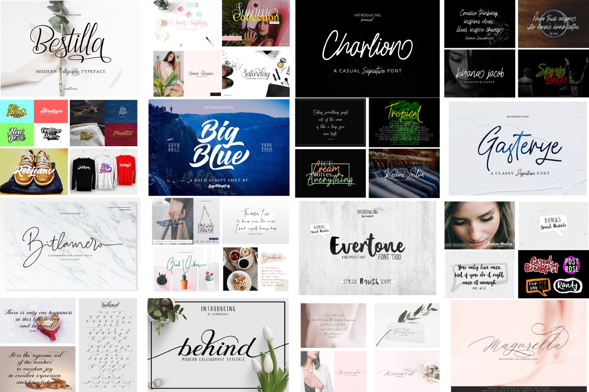 57 Premium Fonts with Extras